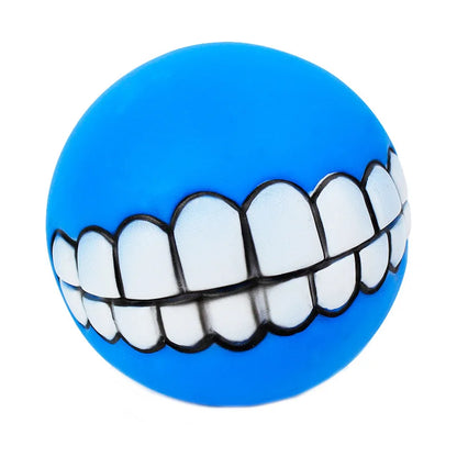 1Pc Rubber Dog Toys Squeaky Cleaning Tooth Dog Chew Toy Small Puppy Toys Ball Bite Resistant Pet Supplies Petshop Diameter 7Cm
