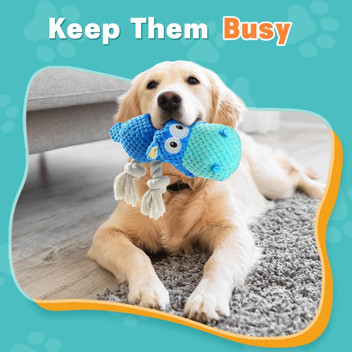 Dog Toys for Aggressive Chewers Dog Toys to Keep Them Busy Squeaky Dog Toys for Large Dogs